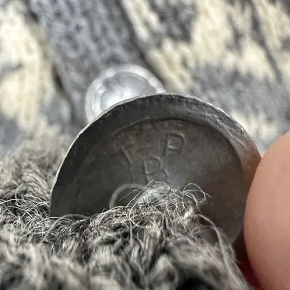 Vintage Unbranded Fair Isle Wool Knit Cardigan Women’s Medium Gray Beige Sweater - Picture 12 of 16